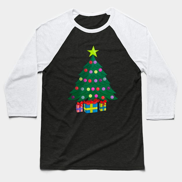 Cozy Christmas Tree Baseball T-Shirt by DiegoCarvalho